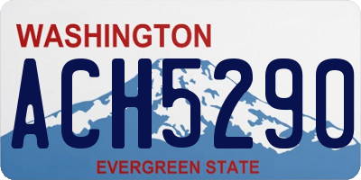 WA license plate ACH5290