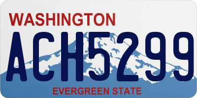 WA license plate ACH5299