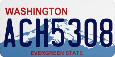 WA license plate ACH5308