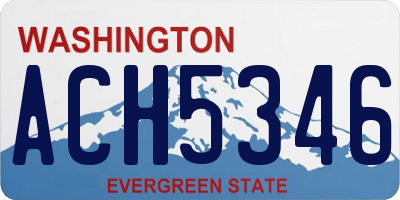 WA license plate ACH5346