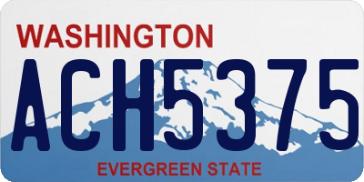 WA license plate ACH5375