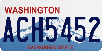 WA license plate ACH5452