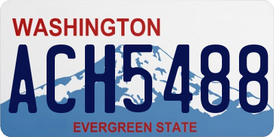 WA license plate ACH5488