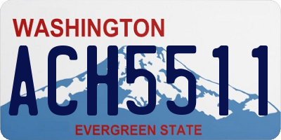 WA license plate ACH5511