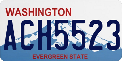 WA license plate ACH5523