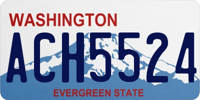 WA license plate ACH5524