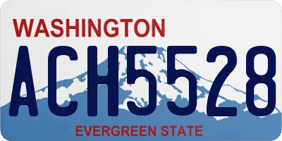 WA license plate ACH5528