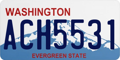 WA license plate ACH5531