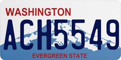 WA license plate ACH5549