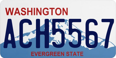 WA license plate ACH5567