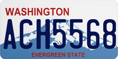 WA license plate ACH5568