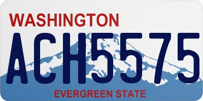 WA license plate ACH5575