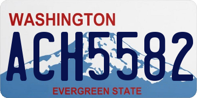 WA license plate ACH5582
