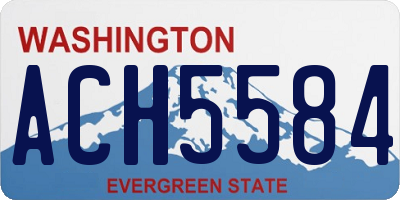 WA license plate ACH5584
