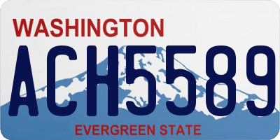 WA license plate ACH5589