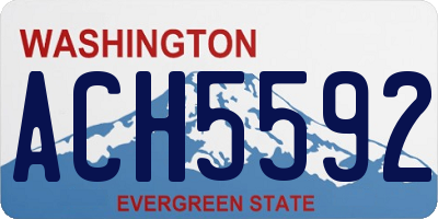 WA license plate ACH5592