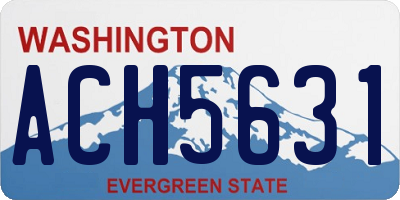 WA license plate ACH5631