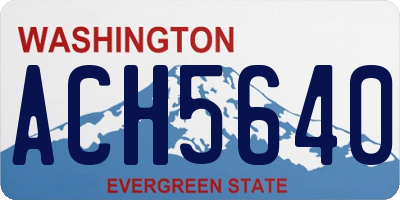 WA license plate ACH5640
