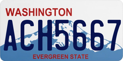WA license plate ACH5667