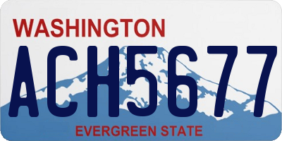 WA license plate ACH5677