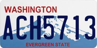 WA license plate ACH5713