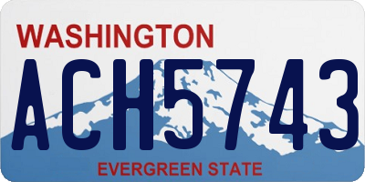 WA license plate ACH5743
