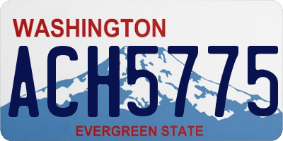 WA license plate ACH5775
