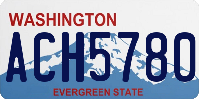 WA license plate ACH5780