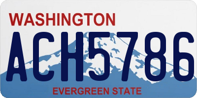 WA license plate ACH5786
