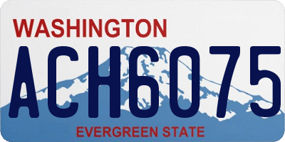WA license plate ACH6075