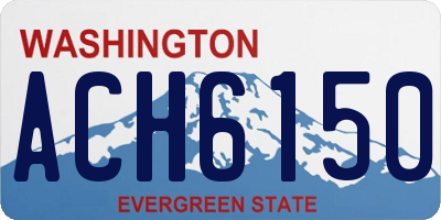 WA license plate ACH6150