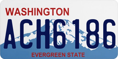 WA license plate ACH6186