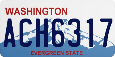 WA license plate ACH6317