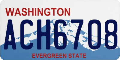 WA license plate ACH6708