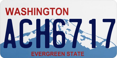 WA license plate ACH6717