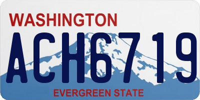 WA license plate ACH6719