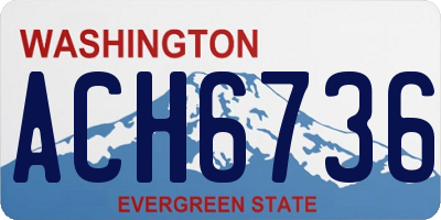 WA license plate ACH6736