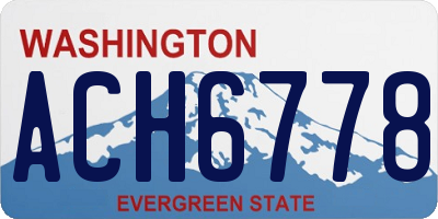 WA license plate ACH6778