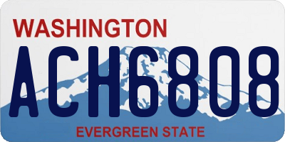 WA license plate ACH6808