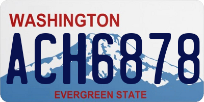 WA license plate ACH6878