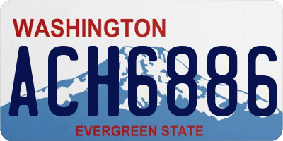 WA license plate ACH6886