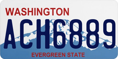 WA license plate ACH6889