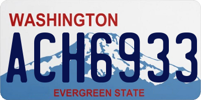 WA license plate ACH6933