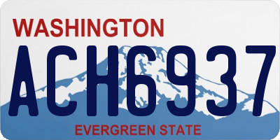 WA license plate ACH6937