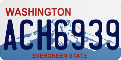 WA license plate ACH6939