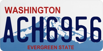 WA license plate ACH6956