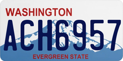 WA license plate ACH6957