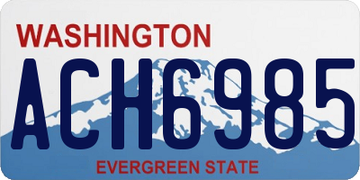WA license plate ACH6985