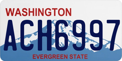 WA license plate ACH6997