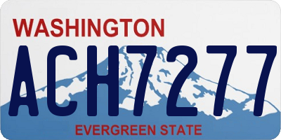 WA license plate ACH7277